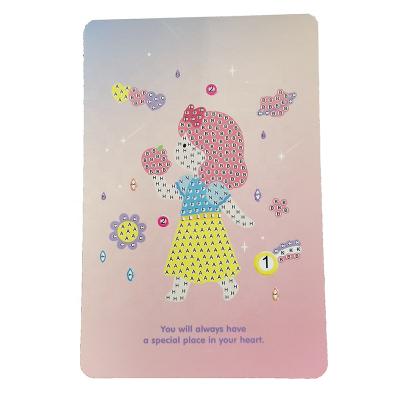 China 10x15cm new KOREAN pattern cartoon diamond painting diy crystal cards for sale