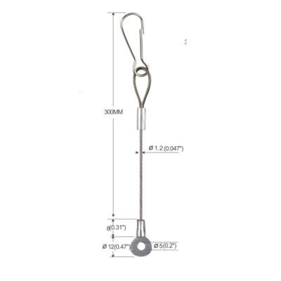 China segurança de aço inoxidável YW86016 de Lanyard And Eyelet Accessories For da corda de fio de 1.2*250mm à venda