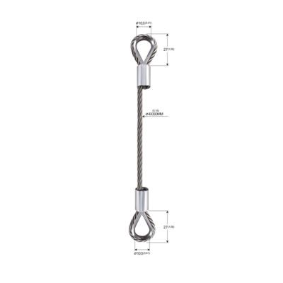 China Laço dobro 4mm 304 corrrentes de levantamento de equipamento de aço inoxidável YW86520 da corda da corda de fio à venda