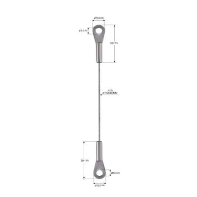 China Corda de fio de aço inoxidável dos ilhós de bronze longos dobro para a luz Downlight YW86524 da fase à venda