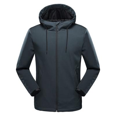China Spring Men's Solid Color Solid Color Mountaineering Clothing Hooded Windproof Simple Warm Outdoor Sports Jacket/Autumn Jacket for sale