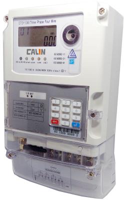 China 10mm Cable STS Prepayment Meter Class 1S Accuracy Kilowatt Hour Meter 3 Phase for sale