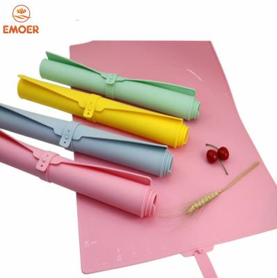 China Silicone 3mm thickened large silicone with non-slip scale dough kneading mat for sale