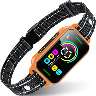 China Sustainable New Product Rechargeable Beep Vibration Shock Anti friendly dog Bark Collar for Large Medium Small Dog for sale