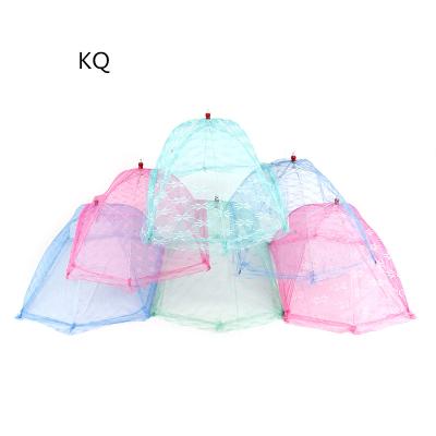 China Folded PINK BLUE AND GREEN Bed Mesh Mosquito Netting FOR BABY for sale