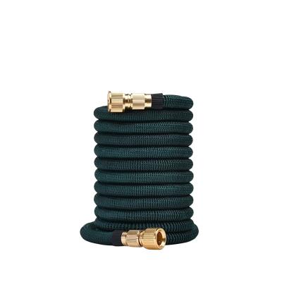 China Adjustable Expandable 100FT Garden Hose With 10 Function Spray Nozzle All Brass Connectors Water Hose for sale