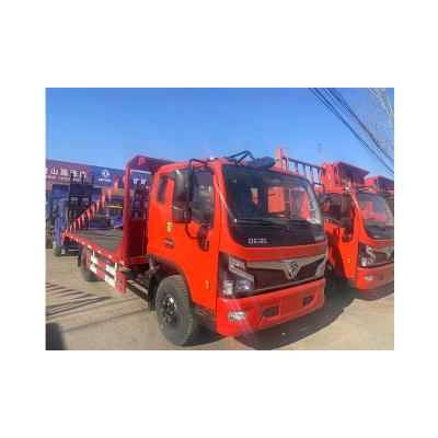 China Dongfeng Forica 5.2m Truck Trailer Flat Trailer Lowbed Truck Trailers Heavy Duty Steel Semi Trailer for sale