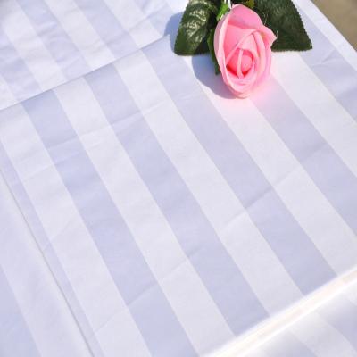 China Breathable Poly / Cotton Sateen Set Hotel Bedding Stripe Fabric , Home Bed Sheet Fabric for sale