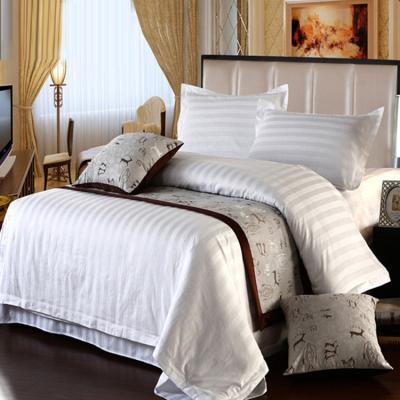 China Factory Price Professional Five Star Disposable 100% Cotton Sheet Satin Stripe Bed Sheet Fabric For Hotel for sale