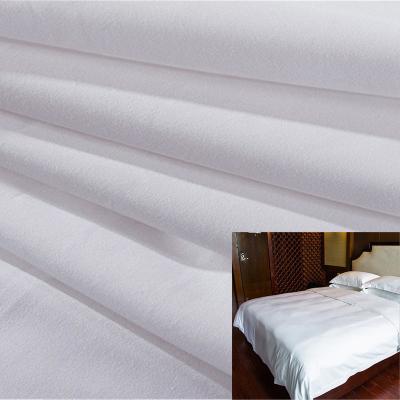 China Disposable Wholesale Designer 100 Egypt Cotton Sateen Sheets Fabric Bedding Set Hotel White Bed Sheets for sale