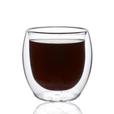 Chine 100% Handmade Heat Resistant Double Wall Glass Cup à vendre