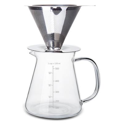 Chine Home Usage wholesale Unique Factory Glass Hand Flush the coffee pot à vendre