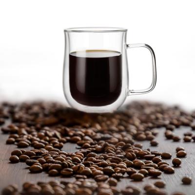 Chine Amazon top seller High quality Borsilicate double wall Heat Resistant Hot Coffee Glss Double Wall Glass Cup à vendre