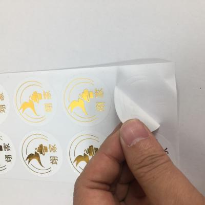 China Waterproof Custom Gold Foil Sticker Printing Label Customized Bottle Labels Printing for sale
