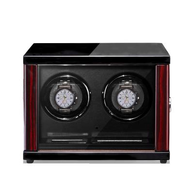 China Handmade Luxury Double Wood Watch Winder handmade Automatic Watch Box Watch Winding Box for sale