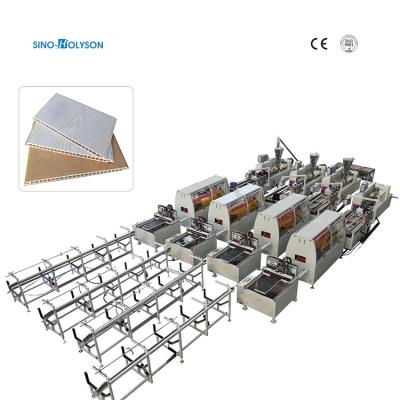 China Sinohs 65/132 PVC Wall Panel Making Machine/ WPC Fluted Panel Production Line/WPC Profile Production Line for sale
