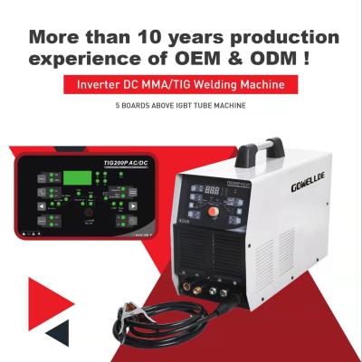 China La CA portátil DC TIG Welding Machine de alta frecuencia de TIG 200P del soldador del Muttahida Majlis-E-Amal del TIG del palillo de la tecnología de IGBT puede soldar con autógena de aluminio en venta