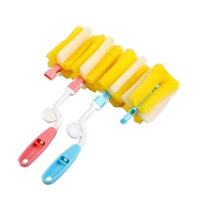 China 100% Eco-friendly 2021 Baby Bottle Wash Cleanings Machine 360 Degree Rotating Sponge Cup Brush Head Cleaning Kit For Baby Milk Water Bottle for sale