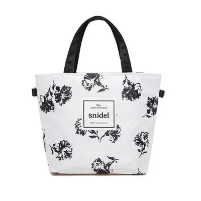 China Promotional Custom Handled Logo Printing Waterproof Canvas Drawstring Lunch Bag For Women for sale