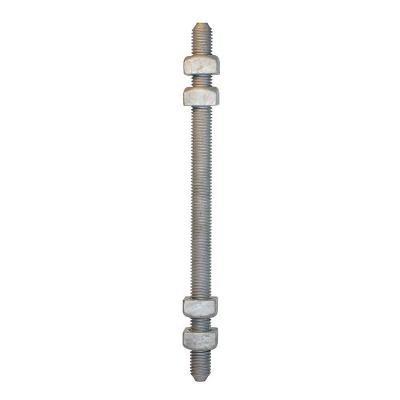 China Pole Hardware Line Galvanized Double Wire Arming Bolts / Stud Bolt And Nut For Power Hardware for sale