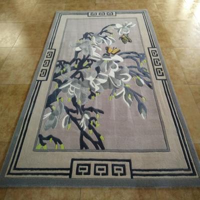 China Modern 100% acrylic handmade high grade circular rug for hotel bedroom for sale