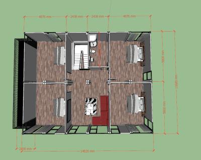 China 30 pies x 20 pies Container House Apartamento en venta