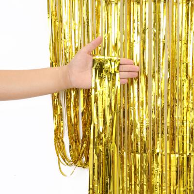 China Wholesale Party Decoration Zhoya OEM Party Background Laser Rain Yarn Aluminum Party Wall Decorations Birthday for sale
