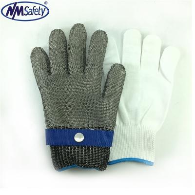 China NMSafety 100% Anti-cut Stainless Steel Butcher Protect Meat Kitchen High Quality Fishing Glove for sale