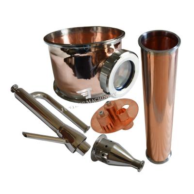 China Brandy Stills Moonshine Copper Gin Whiskey Vodka Fruit Distiller Equipment Round for sale