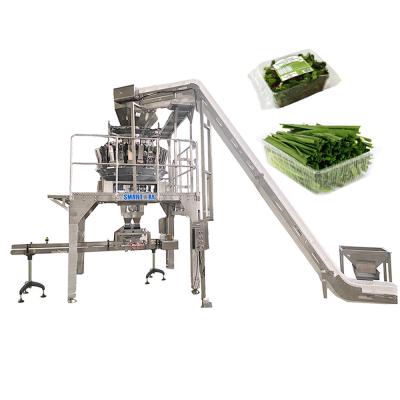 China High Efficient High Speed Filling Sealing Vegetable Clamshell Tray Packing Machine For Lettuce Spinach Fruit Box Packaging Machine for sale