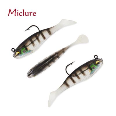China MICLURE-SL104- 10g/8cm Soft Artificial PVC Silicone Groundbait Worm Carp Bait Silicone Swimbait Jig Rubber Wobbler Lure Fishing for sale