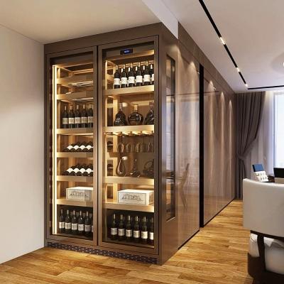 Cina Arredamento per vini in metallo oro Materiale in acciaio inossidabile in vendita