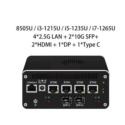 China Zynshield i5-1235U Mini PC Small Host Soft Router 2.5G Network Card M.2 Industrial Computer Linux Industrial IoT 4G SIM Card for sale