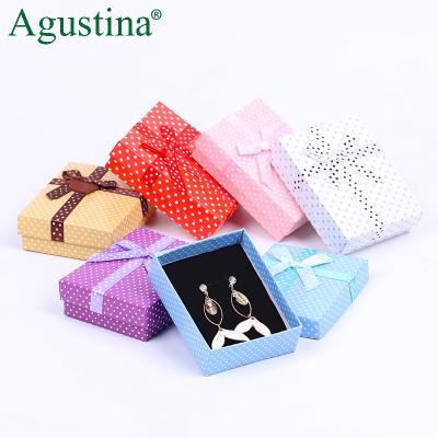 China New Agustina Fashion Paper Ribbon Jewelry Packaging Paper Gift Box for sale