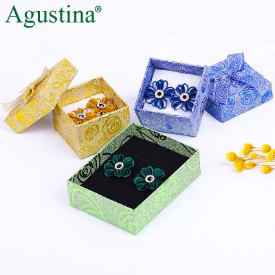 China New Popular Augustine Glitter Printing Gift Jewelry Packaging Paper High Quality Paper Box for sale