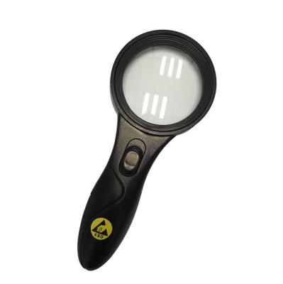 China Anti baterias Handheld seguras estáticas da luz 2 do diodo emissor de luz da lente de aumento 62mm Diâmetro Lente 5X do ESD necessários à venda