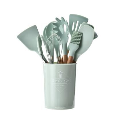 China Sustainable Top Fashion Kitchen Cooking Tool Camping Silicone Utensil Accessory Set for sale