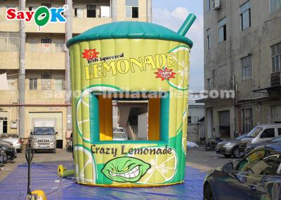 China Tienda de techo inflable 5m de altura PVC inflables stand de limonada con soplador para negocios en venta