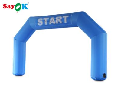 Chine La voûte de porte d'entrée conçoit la ligne bleue de début voûte gonflable avec le ventilateur pour le logo adapté aux besoins du client par promotions à vendre