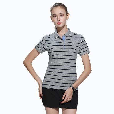 China Custom Made High Quality Anti-pilling Stripe Polo Shirt From China Professional Manufacture Polo T-shirt for sale