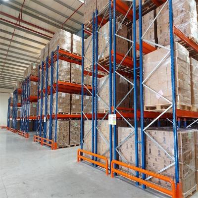 China Long Durable 2 Floors Pallet Rack System Double Depth Pallet Racking Shelves System for sale