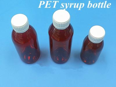 Cina Farmaceutico 100ml 120ml 150ml Ambrore vuoto Plastica PET sciroppo di ambra bottiglia di plastica per sciroppo con tappo Ropp in vendita