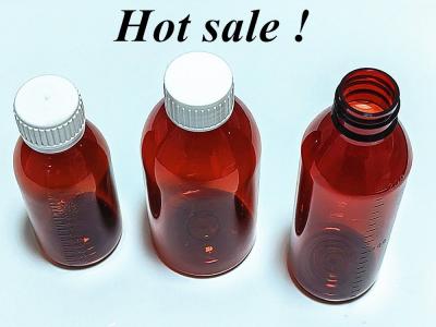 Cina 3oz 4oz 5oz di sciroppo per la tosse per animali da compagnia di colore ambra Bottiglia liquida rotonda Medicina liquida orale Sciroppo bottiglia con tappo a vite CRC in vendita