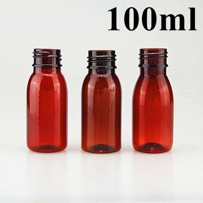 Cina 3oz 4oz 5oz Pet vuoto Flascia di sciroppo per la tosse per via orale Liquido in polvere di sospensione Flascia di plastica con tappo anti-sbagliamento in vendita