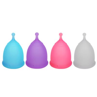 China Medical Grade Folding Cycle Silicone Swimming Menstrual Cup For Outdoor Travel L: 4.7*5.5*2cm for sale