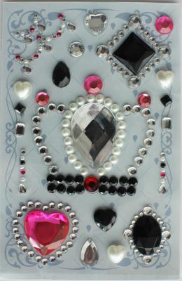 China Customized Recollections Rhinestone Stickers , Small Rhinestone Crown Stickers for sale