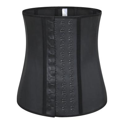 China Shapers Fajas Colombianas Reductor Steel Bone Firm 9 Hooks Flat Tummy Support Compression Latex Waist Trainer for sale