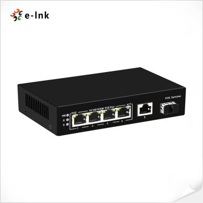 China 4 Port PoE Power Over Ethernet Gigabit Switch TP/SFP Uplink network for sale