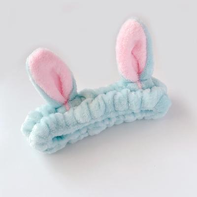 China Fashion Girl Faux Hair Head Band Hair Makeup Ears Skin Care Headband Hairband Spa Women Cosmetic Hairy Head Bands With Ears for sale