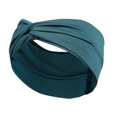 China Trendy Stretch Girls Hair Bands Headwrap Headwrap Women Yoga Hair Accessories Cross Hair Bands Twist Knotted Headband for sale
